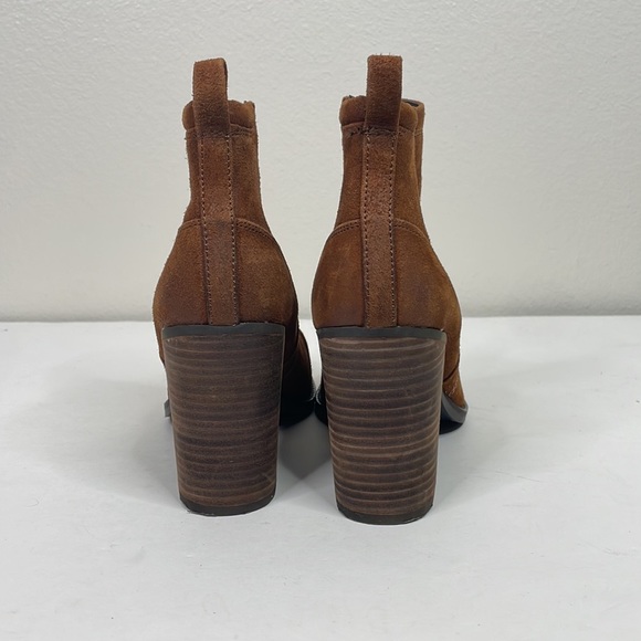 Franco‎ Sarto Odette Suede Booties sz 7.5 Brown - Picture 4 of 6
